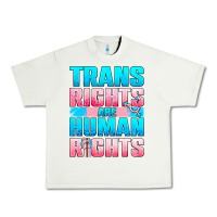 Pistachio Trans Rights Are Human Rights Urban Heavy Tee - BundleAndBundleShop