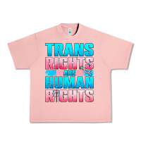 Salmon Trans Rights Are Human Rights Urban Heavy Tee - BundleAndBundleShop