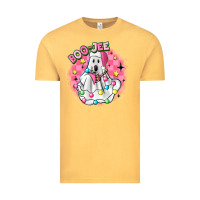 Vintage Mustard boo jee pink christmas ghost Vintage Tee - MaliasSmallBusiness