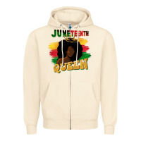 Sandshell juneteenth queen black woman afro queen Zipper Hoodie - CowGirlArtShop