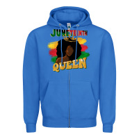 True Royal juneteenth queen black woman afro queen Zipper Hoodie - CowGirlArtShop