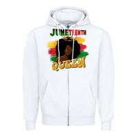 White juneteenth queen black woman afro queen Zipper Hoodie - CowGirlArtShop