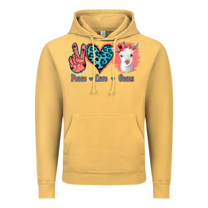 Peace Love Goats Vintage Hoodie by Jasminsmagicworld | Teevron