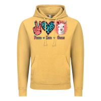 Vintage Mustard Peace Love Goats Vintage Hoodie - Jasminsmagicworld
