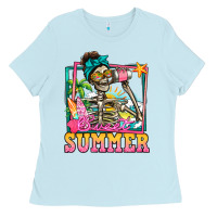 Baby Blue sweet summer skeleton Ladies Tee - Jasminsmagicworld