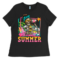 Black sweet summer skeleton Ladies Tee - Jasminsmagicworld