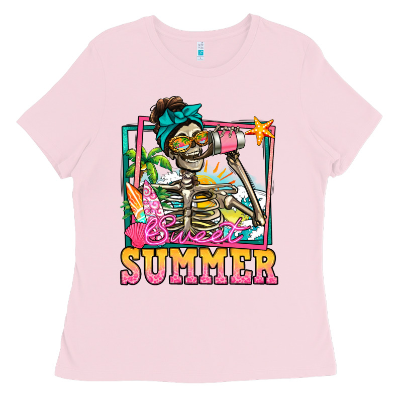 Sweet Summer Skeleton Ladies Tee by Jasminsmagicworld | Teevron
