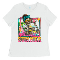 White sweet summer skeleton Ladies Tee - Jasminsmagicworld
