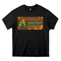 Black (preview)custom cowboy boots sunflowers and cactus license plate Heavy Core Tee - Artiststas