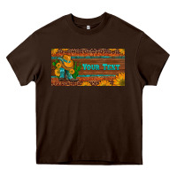 Chocolate Brown (preview)custom cowboy boots sunflowers and cactus license plate Heavy Core Tee - Artiststas