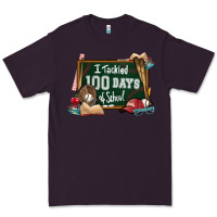 Plum I tacked 100 days school Baseball Premium Tee - NancyCooperArtShop