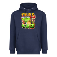 Navy Tacos and margs Heavyweight Hoodie - FaDigitalArtStudio