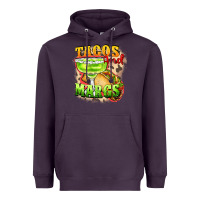 Plum Tacos and margs Heavyweight Hoodie - FaDigitalArtStudio