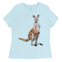 Baby Blue kangaroo Ladies Tee - LillyAllenDesigns