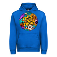 Cobalt Trick Or Treat Hallowen Round Urban Hoodie - LillyAllenDesigns