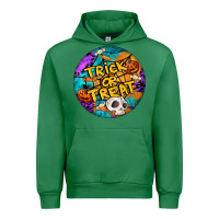 Emerald Trick Or Treat Hallowen Round Urban Hoodie - LillyAllenDesigns