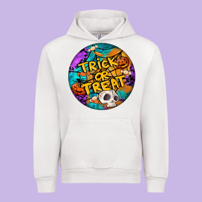 Trick Or Treat Hallowen Round Urban Hoodie Designed By Lillyallendesigns