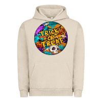 Pigment French Oak Trick Or Treat Hallowen Round Urban Hoodie - LillyAllenDesigns