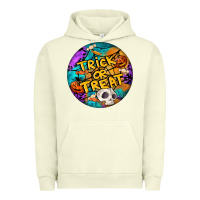 Pigment Pistachio Trick Or Treat Hallowen Round Urban Hoodie - LillyAllenDesigns