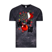 Cloud Black Ho ho ho skeleton Vintage Tee - NancyCooperArtShop