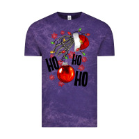 Cloud Purple Ho ho ho skeleton Vintage Tee - NancyCooperArtShop