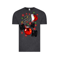 Vintage Black Ho ho ho skeleton Vintage Tee - NancyCooperArtShop