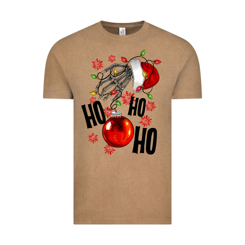 Ho Ho Ho Skeleton Vintage Tee by NancyCooperArtShop | Teevron