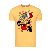 Vintage Mustard Ho ho ho skeleton Vintage Tee - NancyCooperArtShop