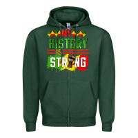Sports Green my history is strong Zipper Hoodie - CowGirlArtShop