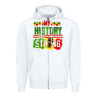 White my history is strong Zipper Hoodie - CowGirlArtShop