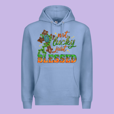 Not Lucky Just Blessed With Cross St. Patricks Day Premium Hoodie Designed By Howdyjamesfarm