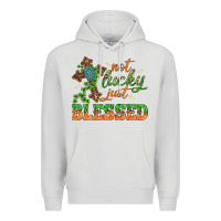 Dove Grey Not lucky just Blessed with Cross St. Patricks day Premium Hoodie - HowdyJamesFarm