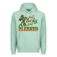 Seafoam Not lucky just Blessed with Cross St. Patricks day Premium Hoodie - HowdyJamesFarm