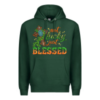 Sports Green Not lucky just Blessed with Cross St. Patricks day Premium Hoodie - HowdyJamesFarm