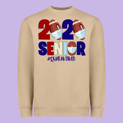 Quarantined Senior 2020 American Football Heavyweight Sweatshirt Designed By Bettercallsaul