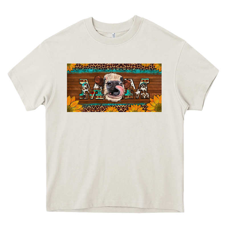 Western Heifer Mom With Sunflowers And Turquoise License Plate Heavy Core Tee by Artiststas | Teevron