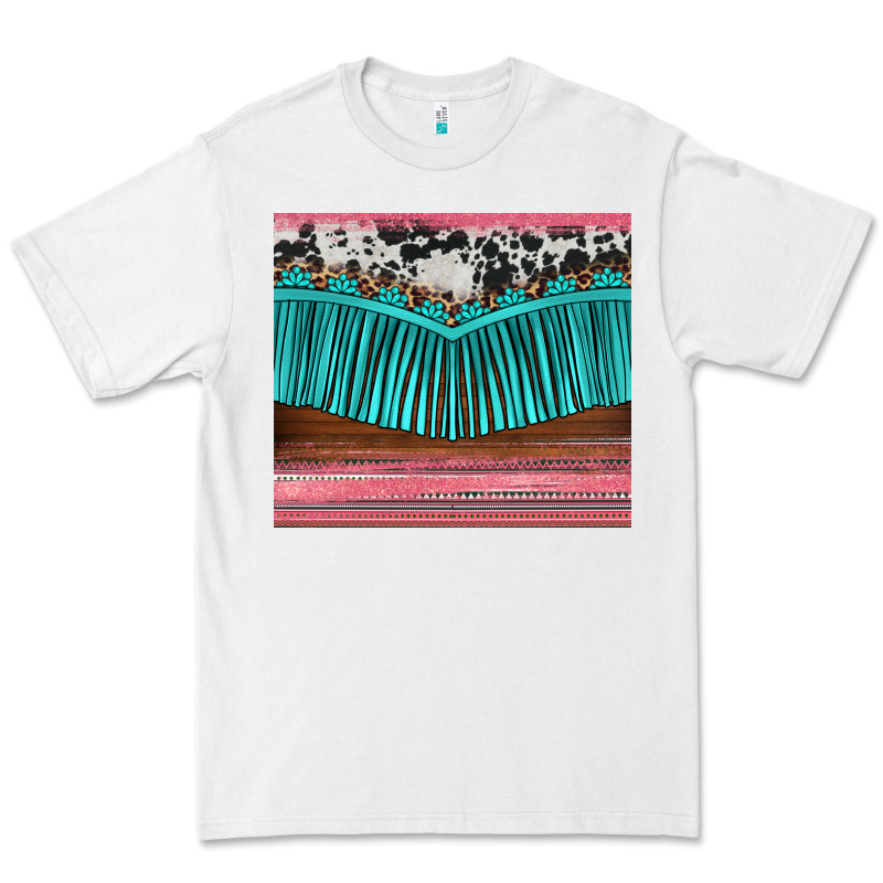 Western Fringe Cowhide Leopard Premium Tee by BarkalooDesign | Teevron