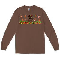 Chestnut christmas mama messy bun Long Sleeve Tee - Jasminsmagicworld
