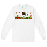 White christmas mama messy bun Long Sleeve Tee - Jasminsmagicworld