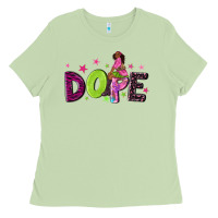 Matcha dope with afro black woman Ladies Tee - NancyCooperArtShop