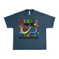 Midnight Navy my child may be non verbal but this mama ain's Urban Heavy Tee - JahusDesignShop