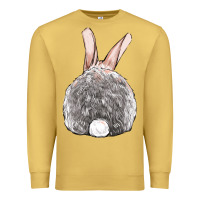 Antique Gold Easter bunny back view Premium Sweatshirt - OliviaCreatesArt