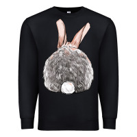 Black Easter bunny back view Premium Sweatshirt - OliviaCreatesArt
