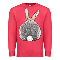Cardinal Easter bunny back view Premium Sweatshirt - OliviaCreatesArt