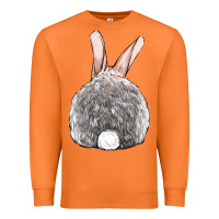 Carrot Easter bunny back view Premium Sweatshirt - OliviaCreatesArt