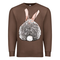 Chestnut Easter bunny back view Premium Sweatshirt - OliviaCreatesArt