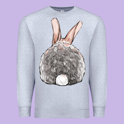 Easter Bunny Back View Premium Sweatshirt Designed By Oliviacreatesart