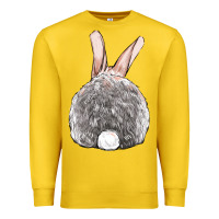 Lemon Easter bunny back view Premium Sweatshirt - OliviaCreatesArt