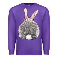 Purple Easter bunny back view Premium Sweatshirt - OliviaCreatesArt