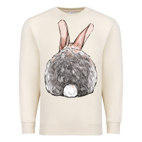 Sandshell Easter bunny back view Premium Sweatshirt - OliviaCreatesArt